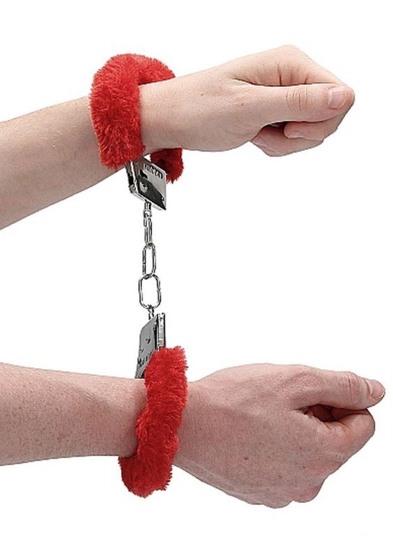 Beginner&quot;s Handcuffs Furry - red