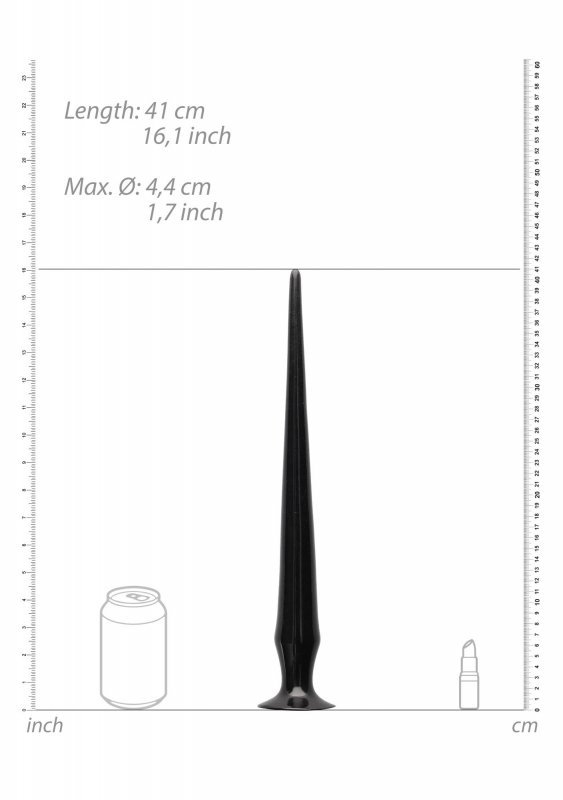Mega długie spiczaste gładkie dildo analne 42 cm