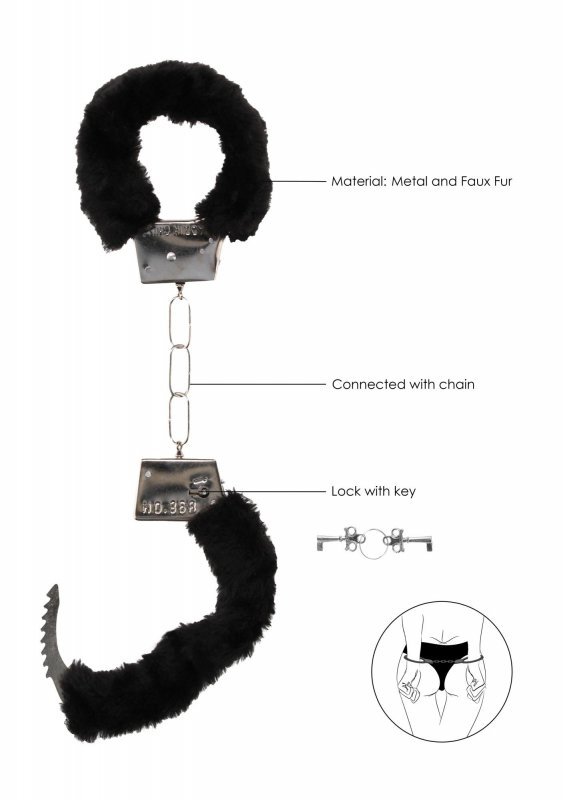 Kajdanki futrzane pleasure furry hand cuffs 