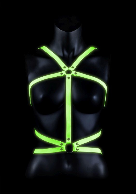 Harness uprząż body świecące w ciemności S/M