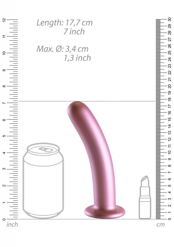 Smooth Silicone G-Spot Dildo - 7&#039;&#039; / 17 cm