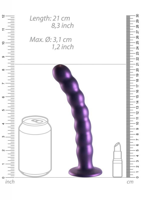 Beaded Silicone G-Spot Dildo - 8&#039;&#039; / 20,5 cm