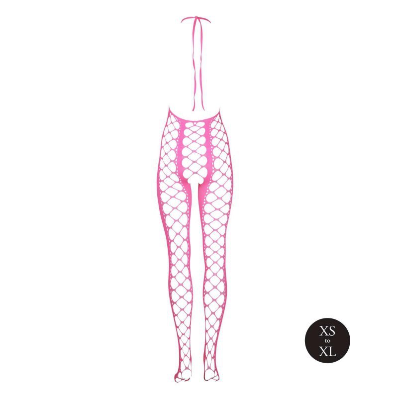 Bodystocking with Halterneck - pink - XS/XL