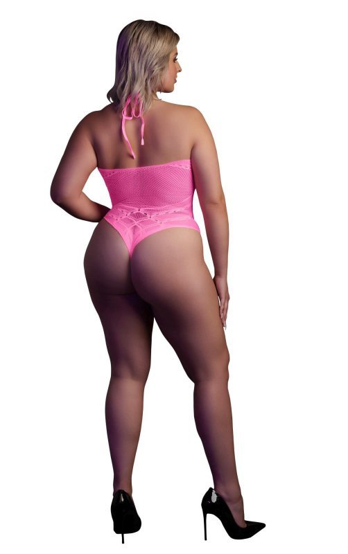 Body with Halter Neck - neon pink - XL/XXXXL
