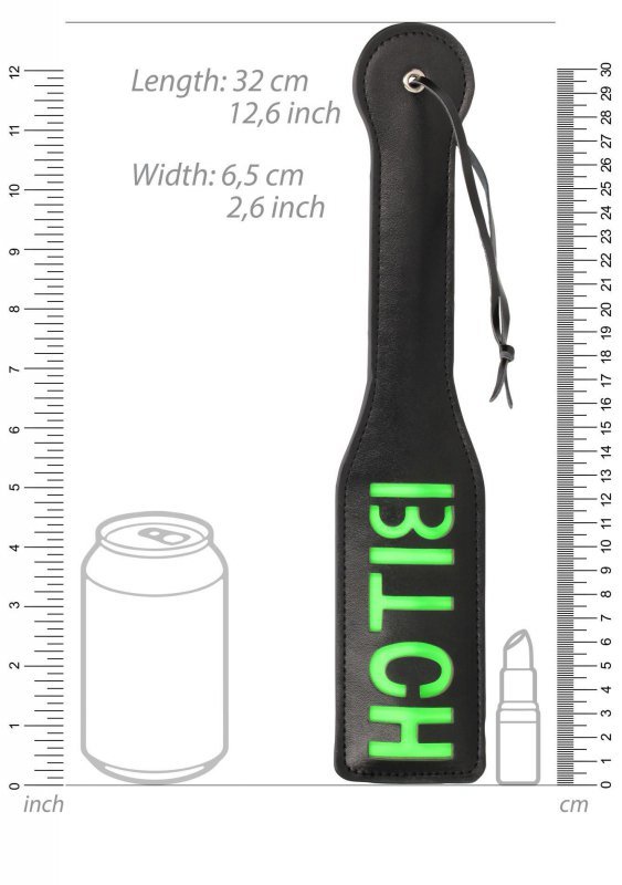 Packa do klapsów świecąca w ciemności z napisem Bitch