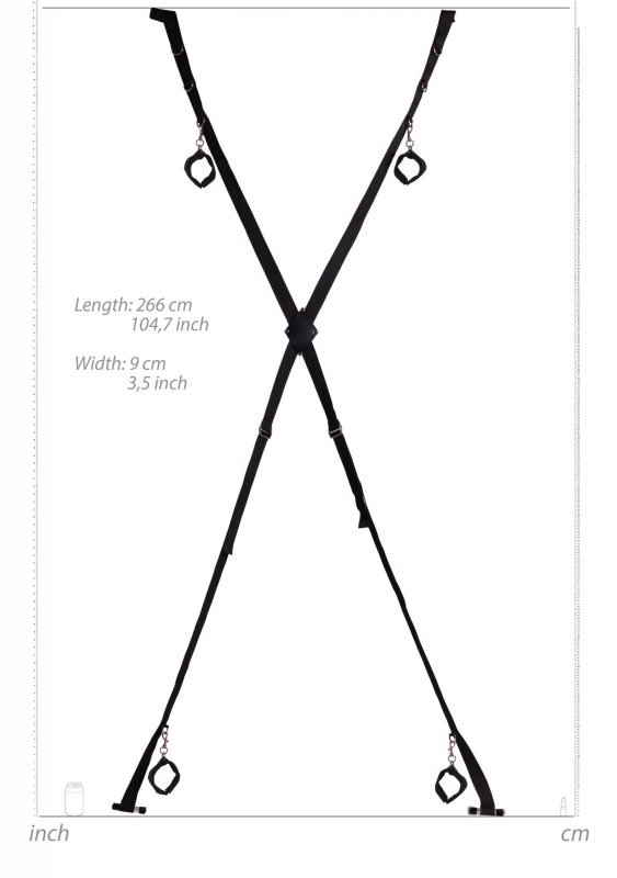 Over the Door Bondage Cross - Black