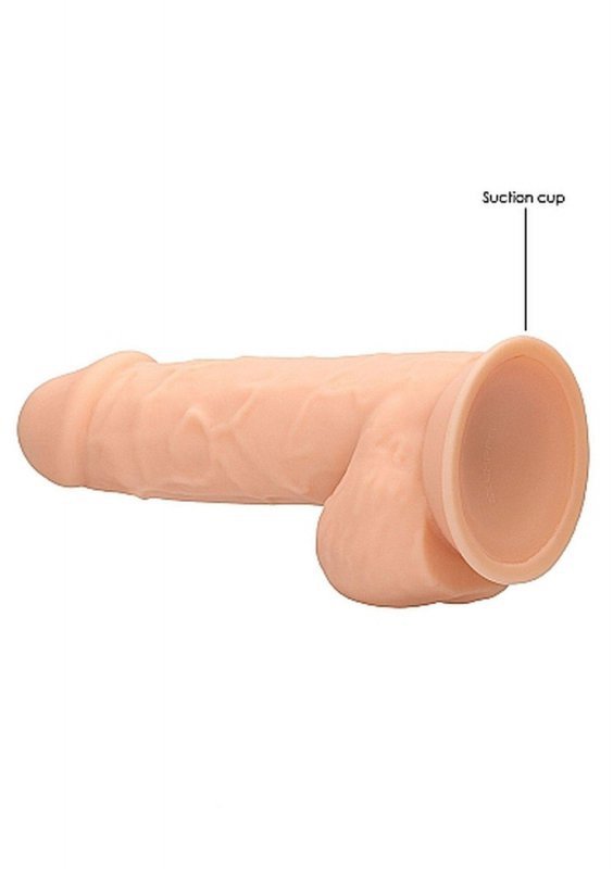 Dildo z jądrami na przyssawce 21,6 cm
