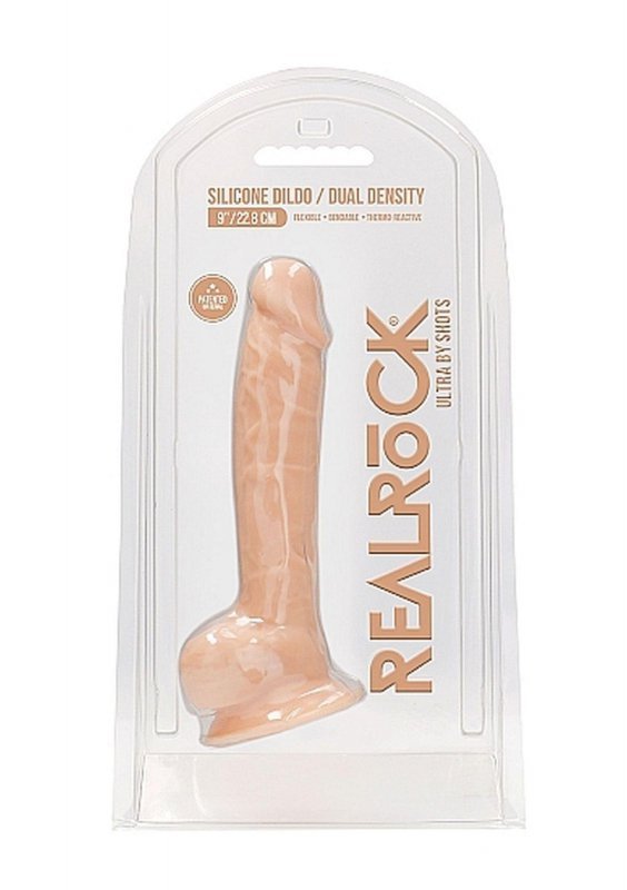 Dildo z jądrami na przyssawce 22,8 cm