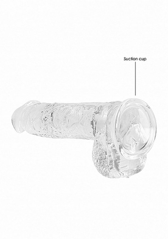 Realistyczny penis na przyssawce dildo clear 15 cm