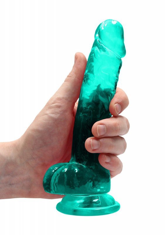 Żelowy penis dildo z przyssawką 19 cm 
