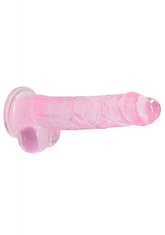 Realistyczny penis na przyssawce dildo różowy 20 cm