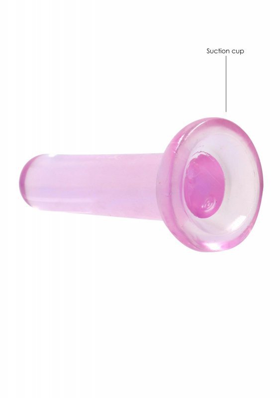 Gładkie dildo korek analny na przyssawce różowy 13 cm