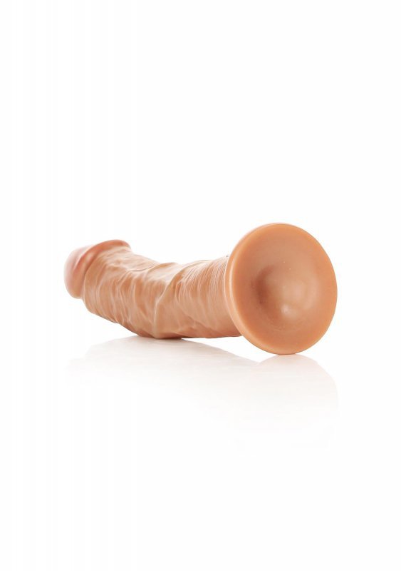 Zakrzywiony penis dildo na przyssawce  bez jajek 17,8 cm