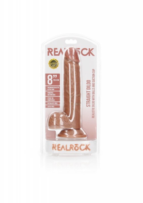 Naturalny penis na mocnej przyssawce dildo  20,5 cm
