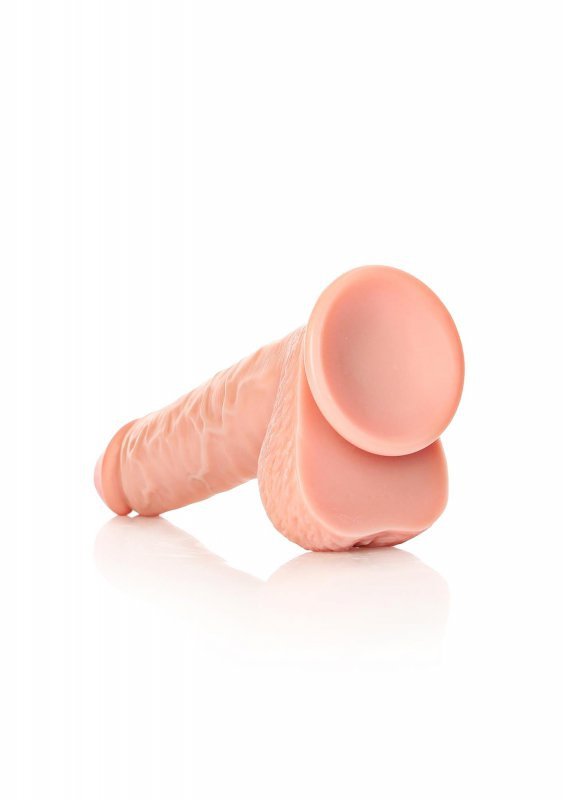 L Realistyczne dildo  z jądrami na przyssawce 23 cm