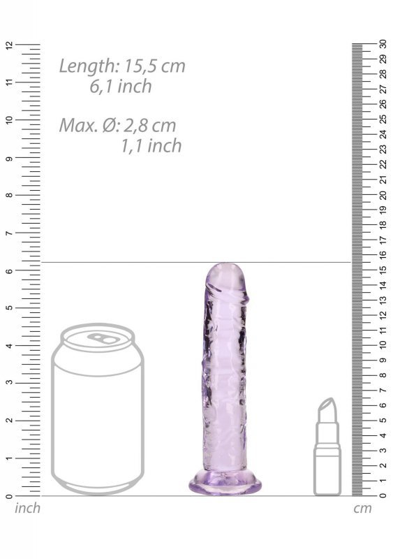 Straight Realistic Dildo with Suction Cup - 6&#039;&#039; / 14,5