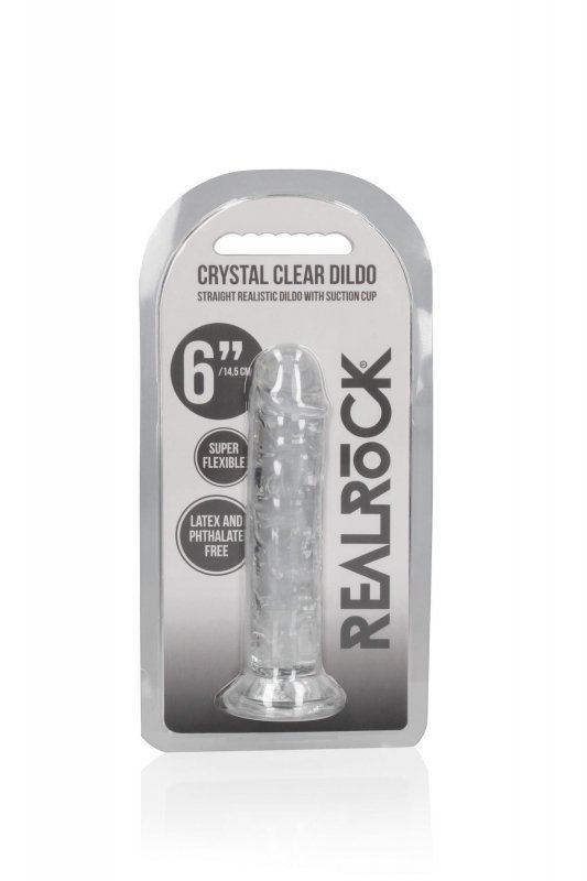 Realistyczne transparentne dildo na przyssawce  14,5 cm