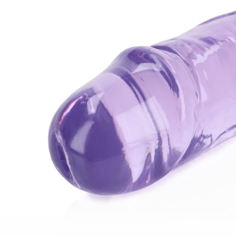 Realistyczny podwójny dildo dong dwustronny - 34 cm Fiolet