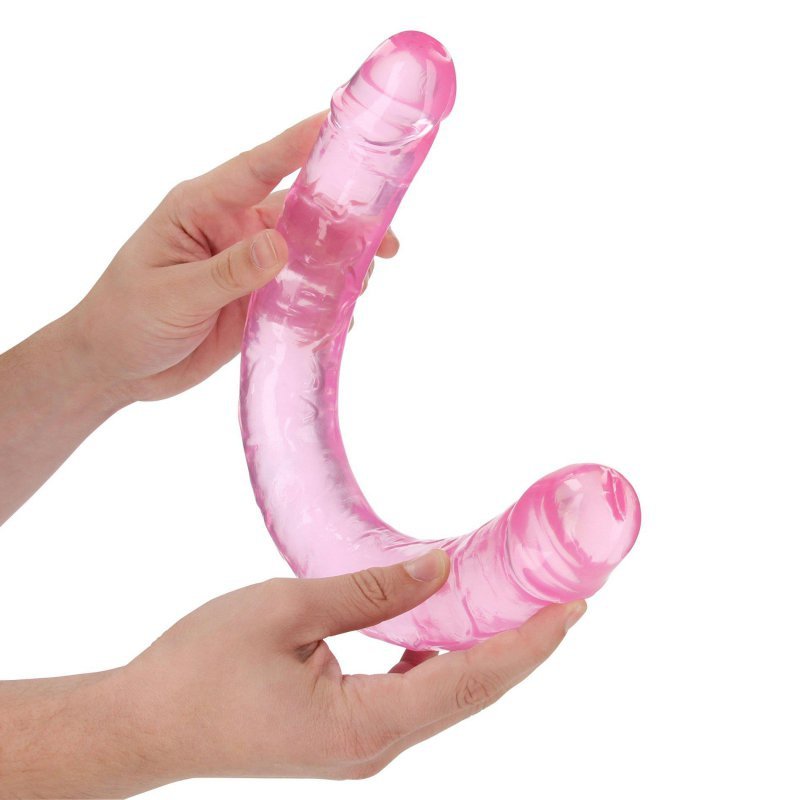 Realistyczny podwójny dildo dong dwustronny - 45 cm Różowy