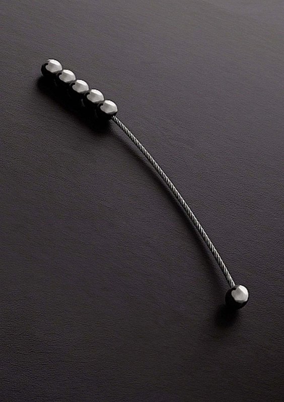 Ekskluzywne metalowe kulki analne z ruchomymi koralikami 25 cm