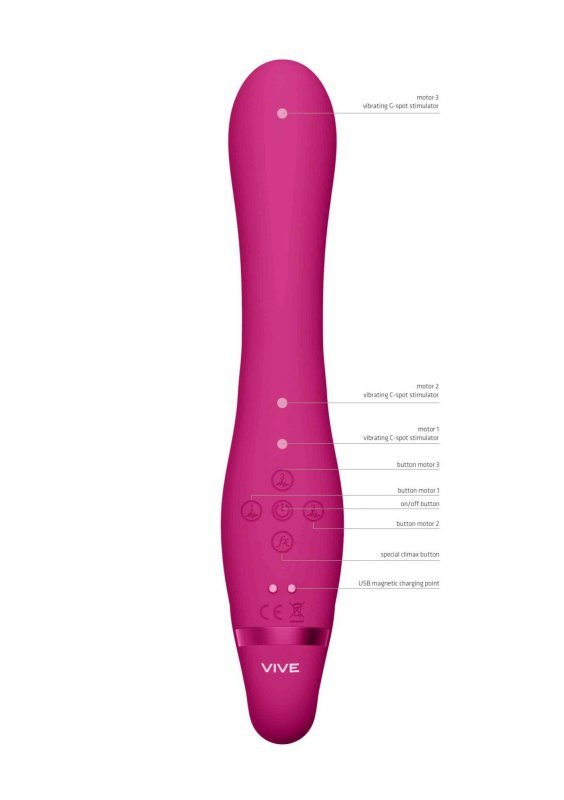 Strapon Wibrator Suki - pink