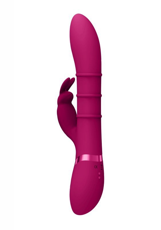 Stimulating rings, vibrating g-spot rabbit - pink