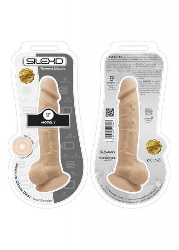 Realistyczne dildo z jądrami żylasty penis na przyssawce 23 cm