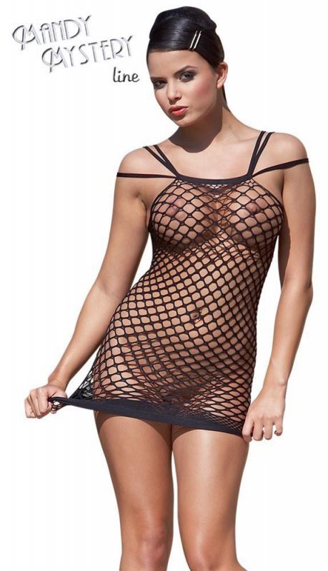 Seksowna sukienka z siatki Netzkleid Träger S-L