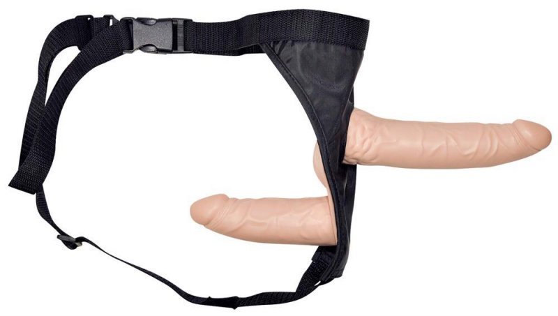 Podwójny strap-on uprząż sztuczny penis dla lesbijek dildo na pasku