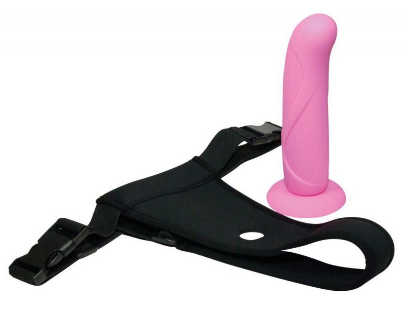 Strap-on uprząż dildo na przyssawce sztuczny penis 14,5 cm