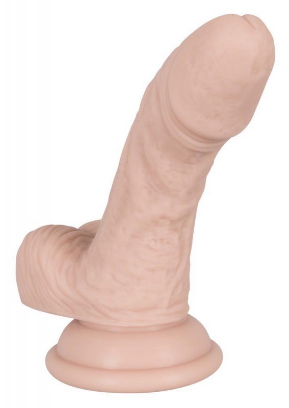 Realistyczne dildo z jądrami penis na przyssawce 14,5 cm