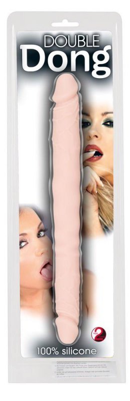 Realistyczne dildo cieliste podwójne giętkie 30 cm