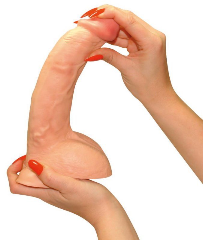Elastyczne realistyczne dildo na przyssawce 23 cm