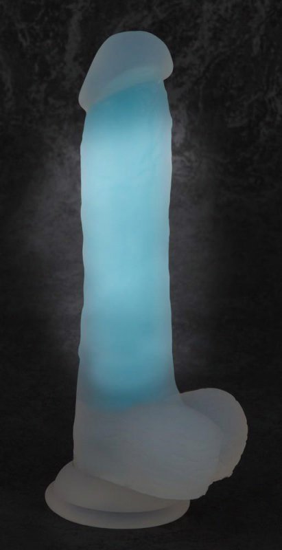 Dildo żelowe świecące w ciemności 20 cm