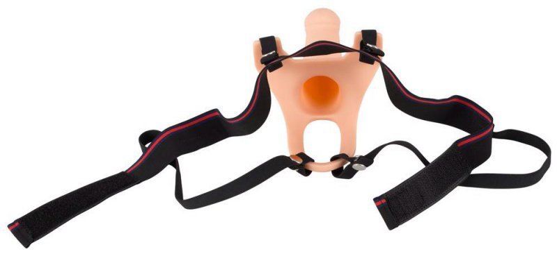 Nakładka na penisa strap on dildo sztuczny długi penis + 5 cm