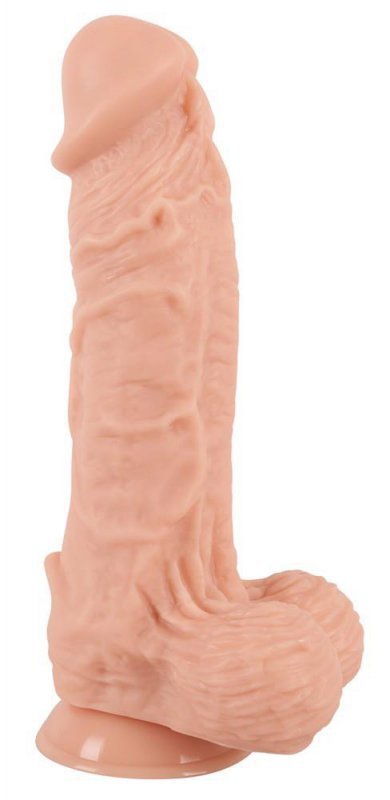 Realistyczne dildo gigant z jądrami na przyssawce gruby 33 cm