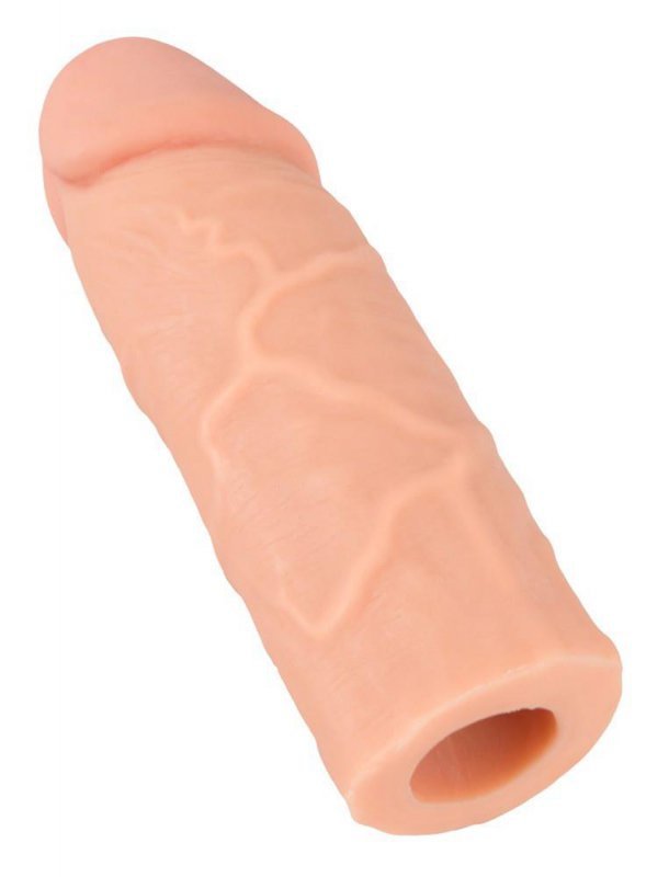 Realistyczna nakładka na penisa przedłużka żylasta + 4 cm