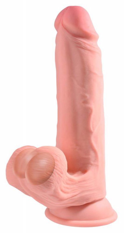 Miękkie realistyczne dildo z żyłami na przyssawce 23 cm 