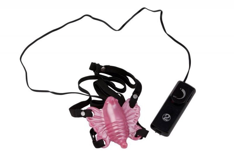 Sex masażer motylek na paskach stymulator