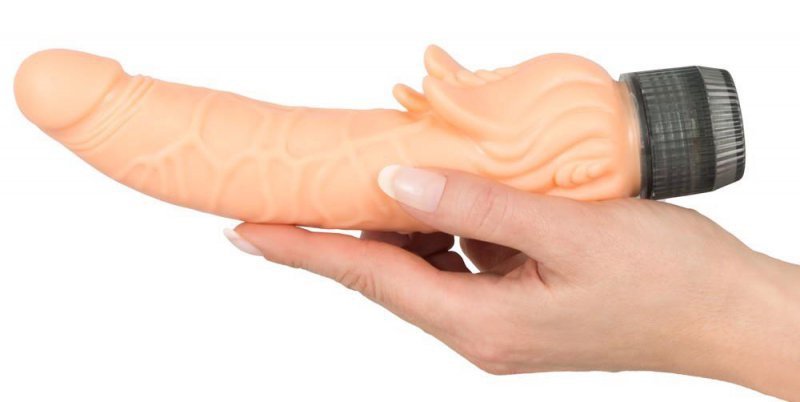 Naturalny wibrator z wypustkami 21 cm