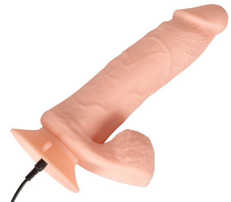Realistyczne wibrujące dildo na przyssawce z pilotem 28,8 cm
