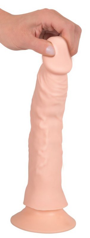 Elastyczne wibrujące dildo na przyssawce 21,5 cm