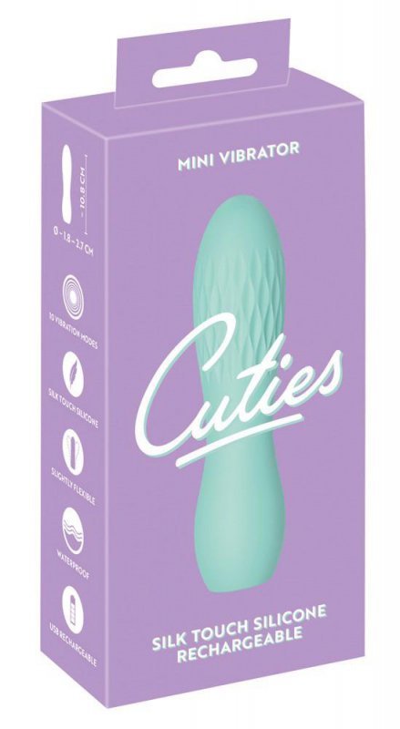 Cuties mini wibrator masażer z wypustkami  zielony