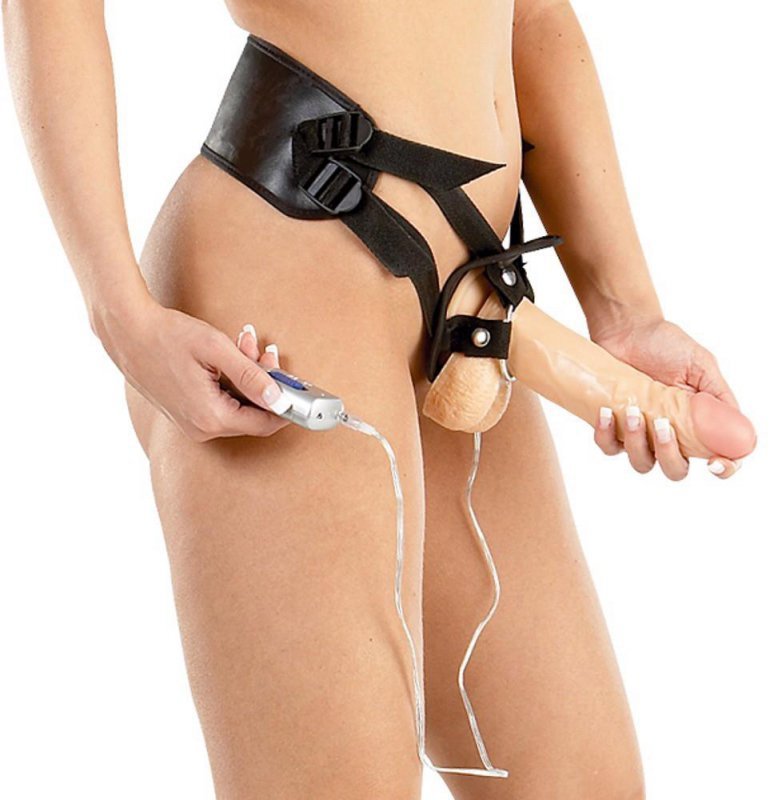 Wibrujący strap-on realistyczny wibrator 