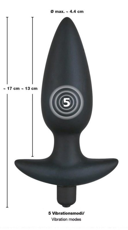Wibrujący stożkowy korek analny wtyczka plug masażer odbytu 