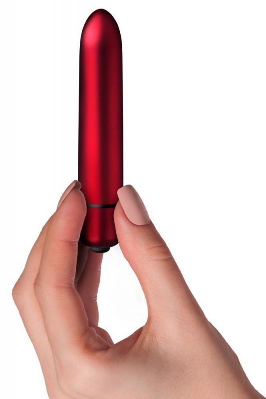 Klasyczny wibrator pociskowy metaliczna czerwień 9,2 cm