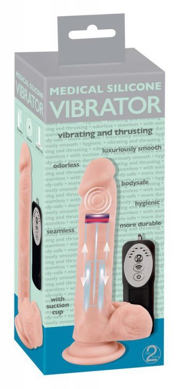 Naturalny wibrator posuwisty na przyssawce 21 cm