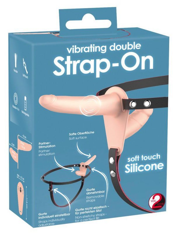 Vibrating double strapon