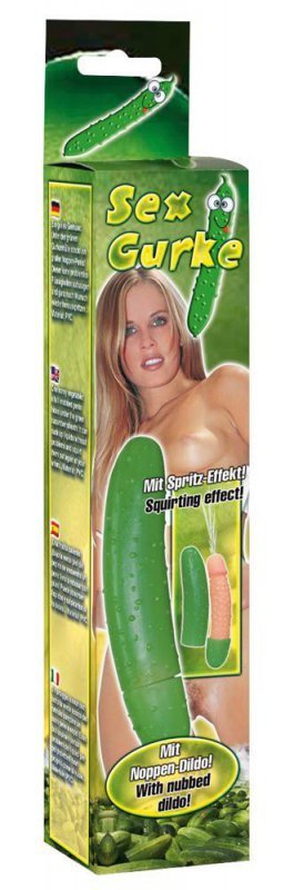 Dildo z wypustkami w kształcie ogórka sztuczny penis 25 cm