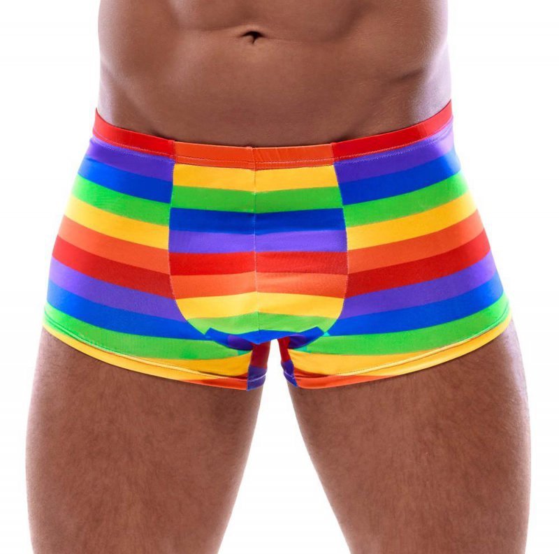 Seksowne bokserki męskie tęcza Men's Boxer Briefs Rainbow M